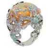 Vintage Rhinestone Starfish Faux Opal Party Banquet Jewelry Gift Finger Ring