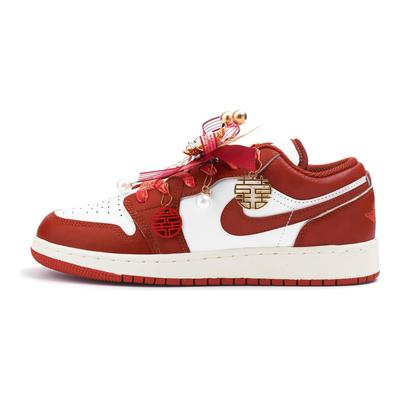 Кроссовки Air Jordan 1 Low Skateboard Женские Красные FJ3465-160(Команда676-)