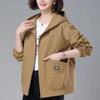 Spring Autumn New Thin Windbreaker Oversized Hooded Jacket Coat Temperament Casual Top Women Coat Trench Coat Clothes