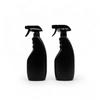500ml 16oz HDPE Black Oval Fine Mist Spray Bottle Refillable Alcohol Disinfectant Sealed Plastic Spray Bottle with Sprayer