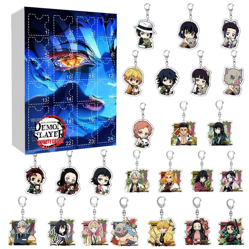 Christmas Demon Slayer Keychain Toy Gift With Acrylic Characters Accessories