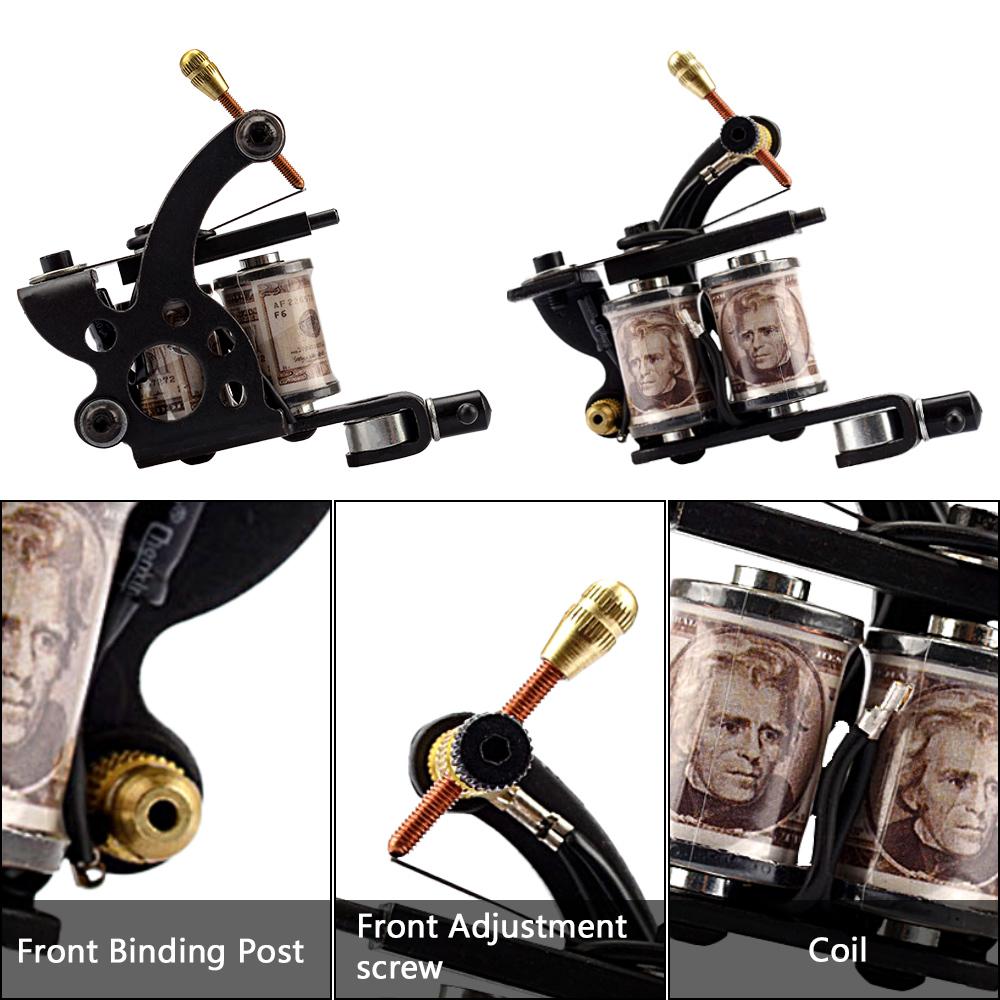 PHOENIXY Starter Tattoo Machines Gun с 30 мл чернилами, пигментом, источником питания для татуировки, традиционные игольчатые ручки для татуировки, инструменты для боди-арта, полный комплект