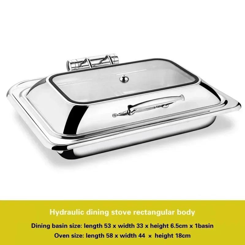 Электрическая изоляционная печь для гостиничного завтрака Плита для шведского стола с квадратной столешницей Гидравлическая плита для шведского стола из нержавеющей стали
