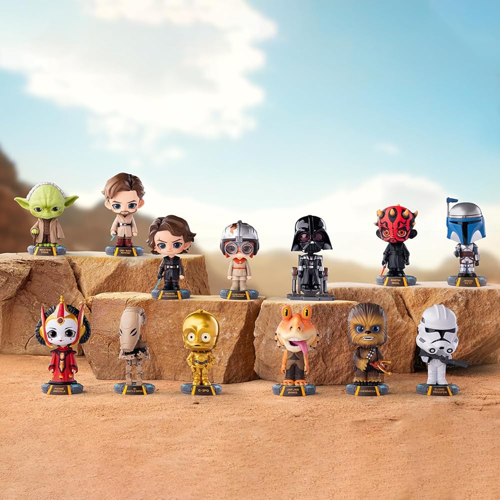 Pop Mart Star Wars Bobblehead Assortment Box 12 Pieces PVC Blind Box Figures Premium Toys