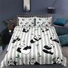 Cartoon Panda Bedding Set Cute Printed Animal Pattern Duvet Cover And Pillowcase Comforter Bedclothes 2/3pcs Kids Child Gift