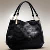 Women's Bag  Tote Daily Commute Women's Shoulder Bag Crocodile Print Bright Face Handbag Shopping Women's Handbags