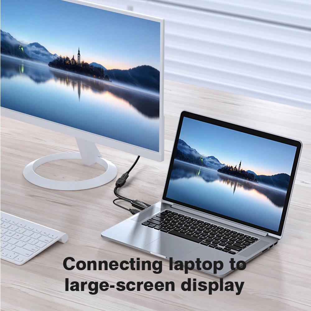 Кабель-адаптер HDMI (папа) на DisplayPort (мама) с питанием от USB, High Definition, 4K 60 Гц, 2K 120 Гц, для монитора, ПК, ноутбука, PS5, Xbox