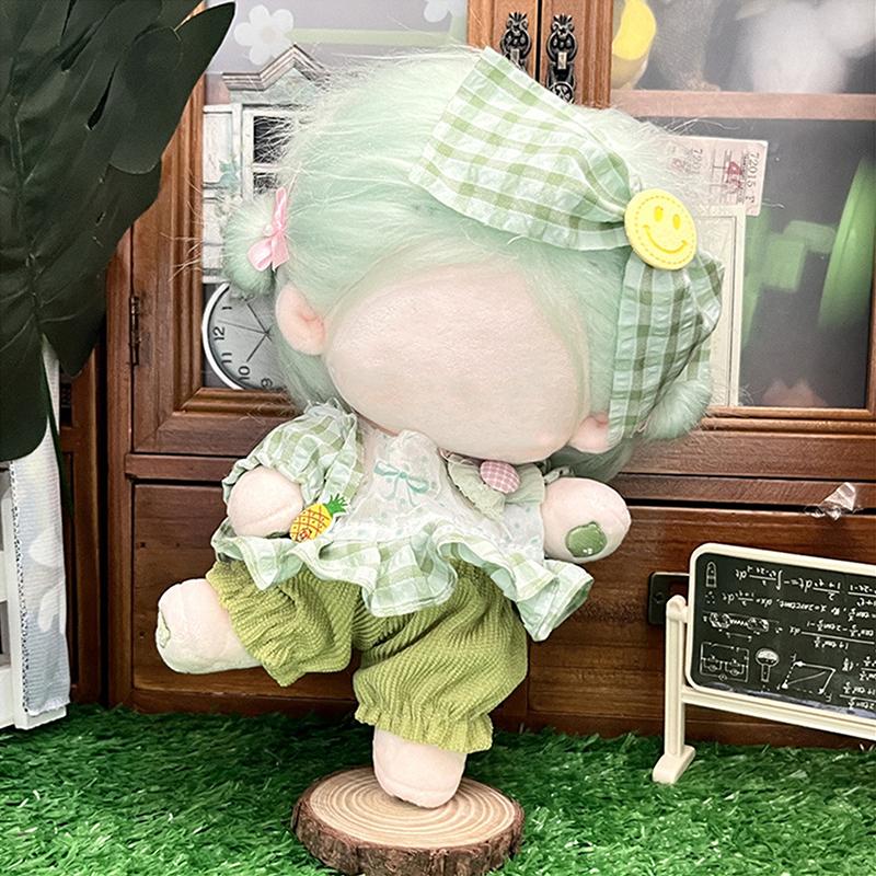 20 см хлопковая кукла, милые платья принцессы, комбинезон, футболка, плюшевая кукла, одежда, юбка с повязкой на голову, комплект платьев, аксессуары для кукол