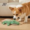 Aggressive Chewers Toys for Dogs Corduroy Crocodile Dog Toy, Squeaky Plush Chew Soft Cute Animal Shape Stuffed Small to Medium Biting, Interactive
