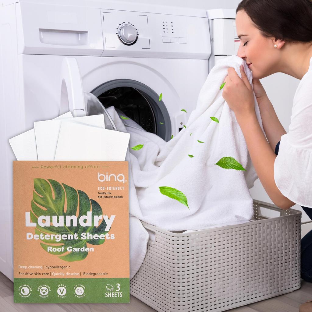 Laundry Sheets x 9 Universal Fragrance Ecological Hypoallergenic ECO Fragrance Roof Garden