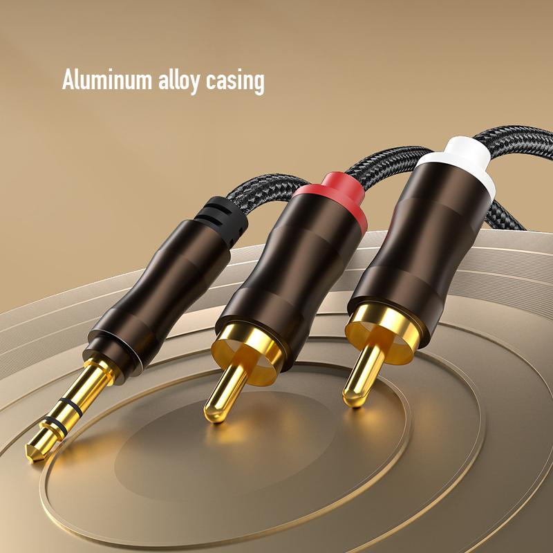Аудиокабель-разветвитель 3,5 мм Jack на 2 RCA Hifi Stereo для домашнего кинотеатра, телевизора, ПК, усилителей, DVD, динамиков. Хороший продукт