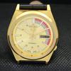 ВОССТАНОВЛЕННЫЕ ВИНТАЖНЫЕ SEIKO 5 AUTO 6309A ЯПОНИЯ МУЖСКИЕ D/D ЗОЛОТЫЕ ЧАСЫ a309520-2