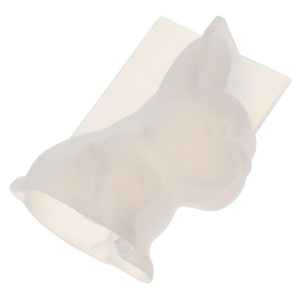 Silicone 3D French Bulldog Soap Mould White Dog Silicone Mould   For Cake Decorating