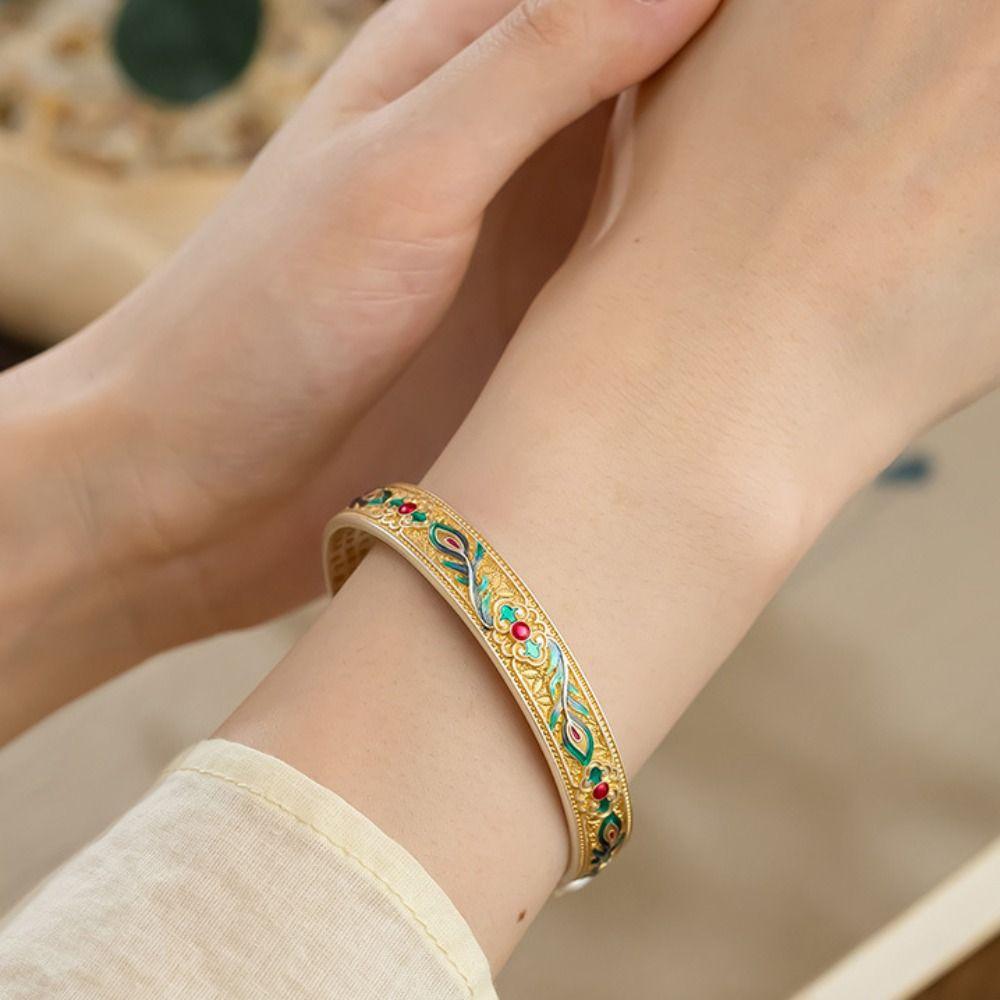 Традиционный женский браслет на руку Классический китайский браслет-перегородчатая эмаль Ювелирные изделия