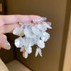 Premium Pearl Flower Fringed Earrings 2025 Light Luxury Gentle Temperament Earrings Niche Personality Earrings Women