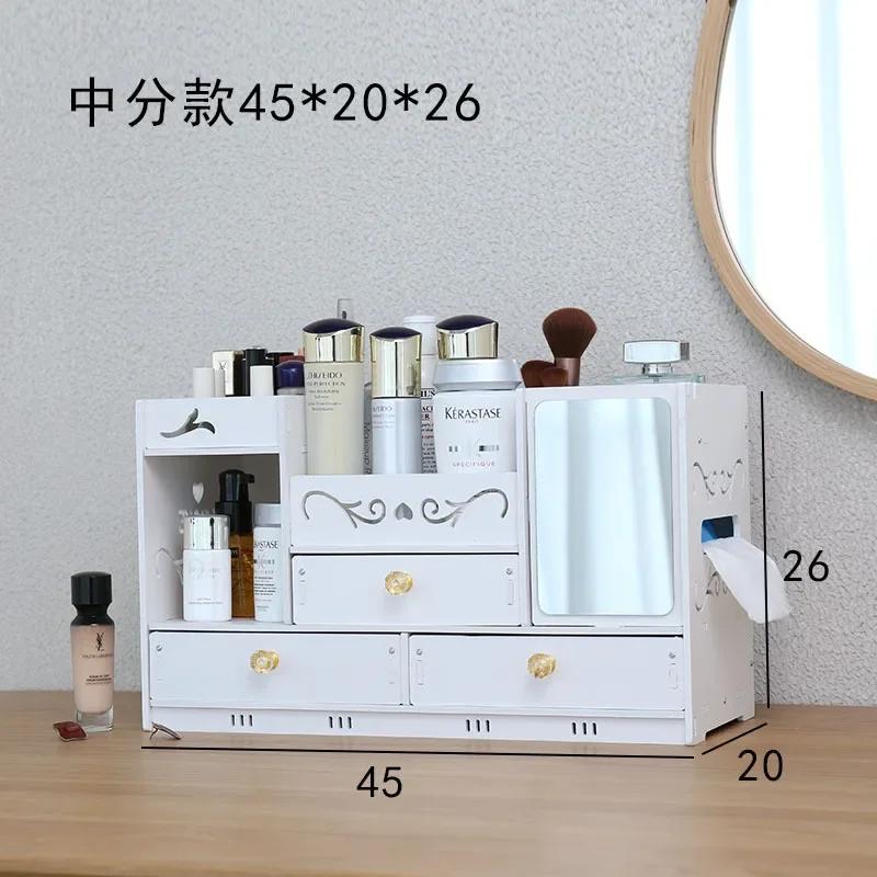 Большой туалетный столик с зеркалом и ящиком для хранения косметики, мебель для спальни, настольное хранилище, туалетный столик, домашняя мебель