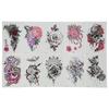 10 Sheet Waterproof Temporary Tattoo Sticker Women Flower Pattern Tattoo Sticker Accessory