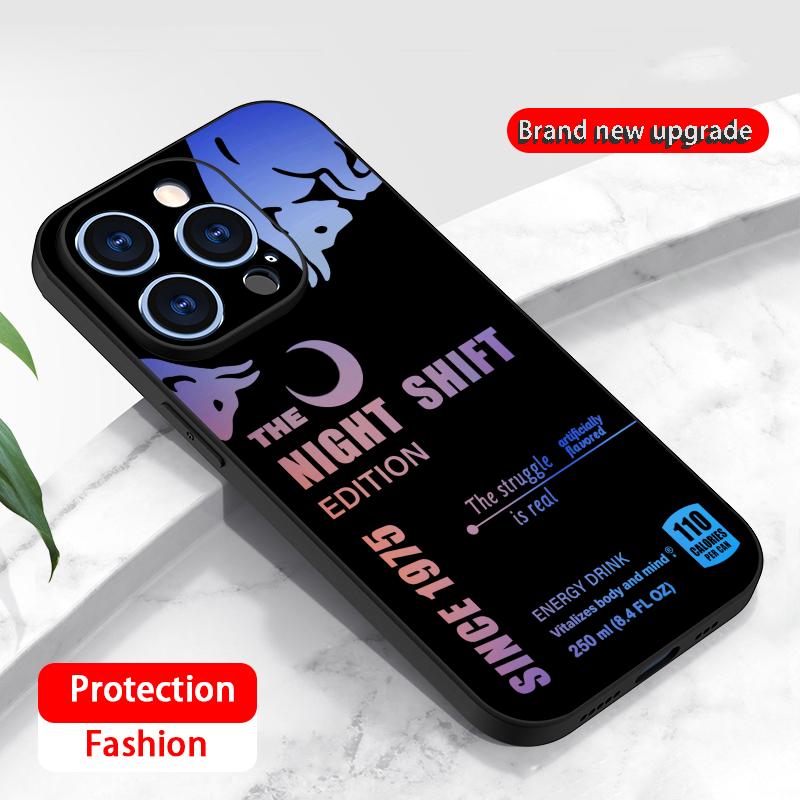 Чехол для телефона Star Bull Energy Drink ночная смена Для iPhone 17 16 16e 15 14 13 12 Plus Mini Pro Max Мягкая черная Ударопрочный чехол