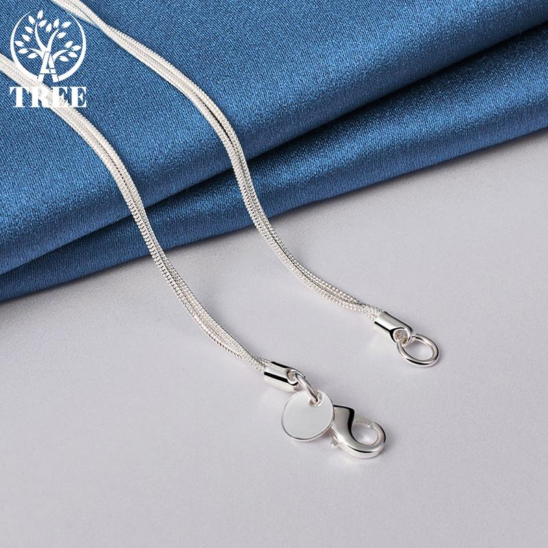 AliZero из стерлингового серебра 925 пробы, двойная цепочка в виде змеи, матовое гладкое ожерелье из бисера для свадебной вечеринки, модные украшения