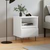 VidaXL Bedside Table High Gloss White 40x35x50 Cm Engineered Wood 830624