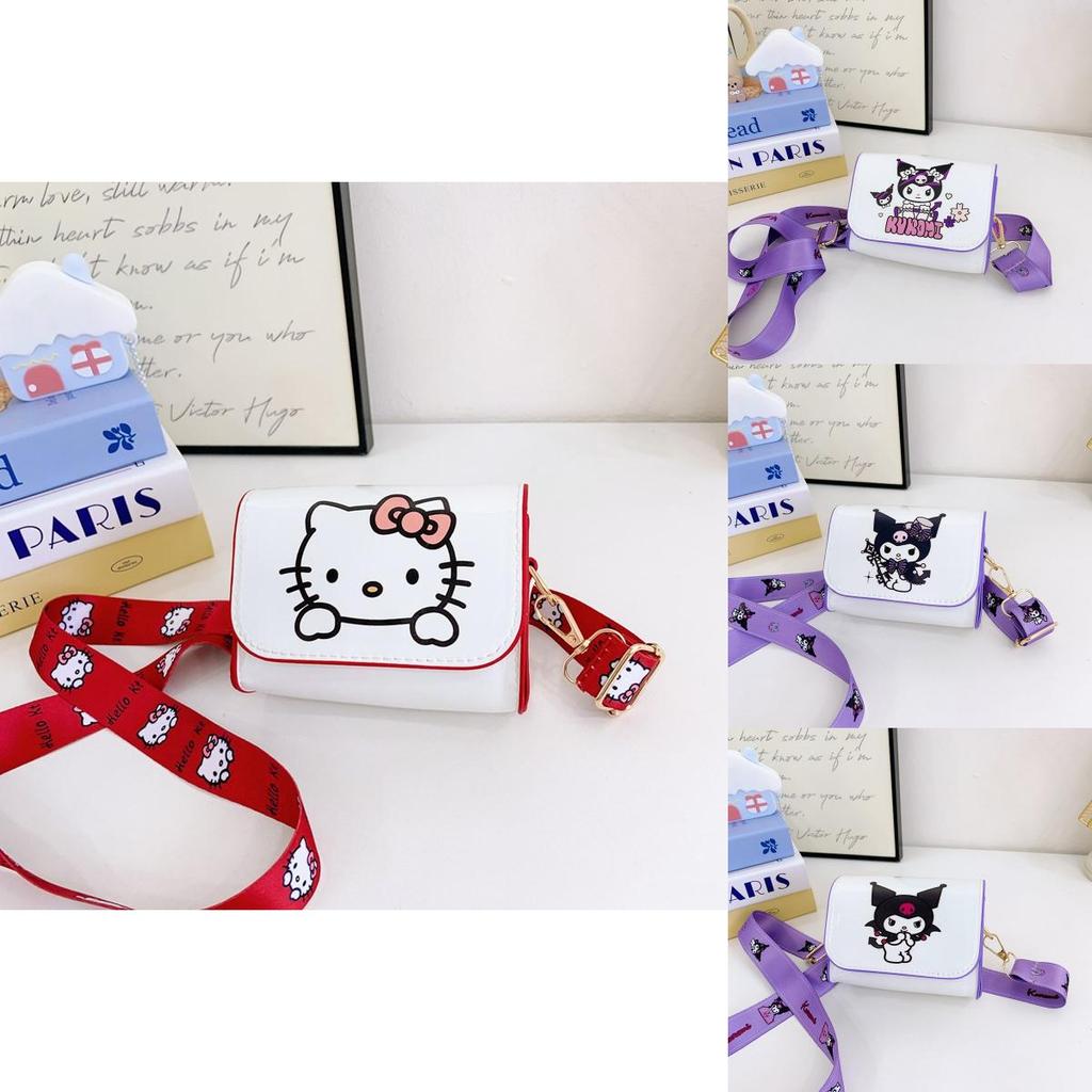 Мини-сумка через плечо Hello Kitty для девочек, из ПУ, легкая, с принтом животных, для детского сада