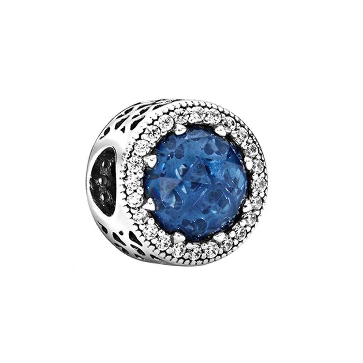 Pandora Brilliant Deep Blue Bead 925 Silver Necklace Women necklace 791725NMB