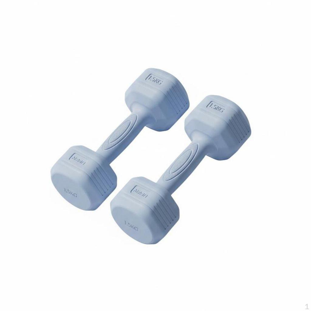 2 Pieces Dumbbell Vinyl Coated NonSlip Grip Hand Weight for Women, Beginners, Home