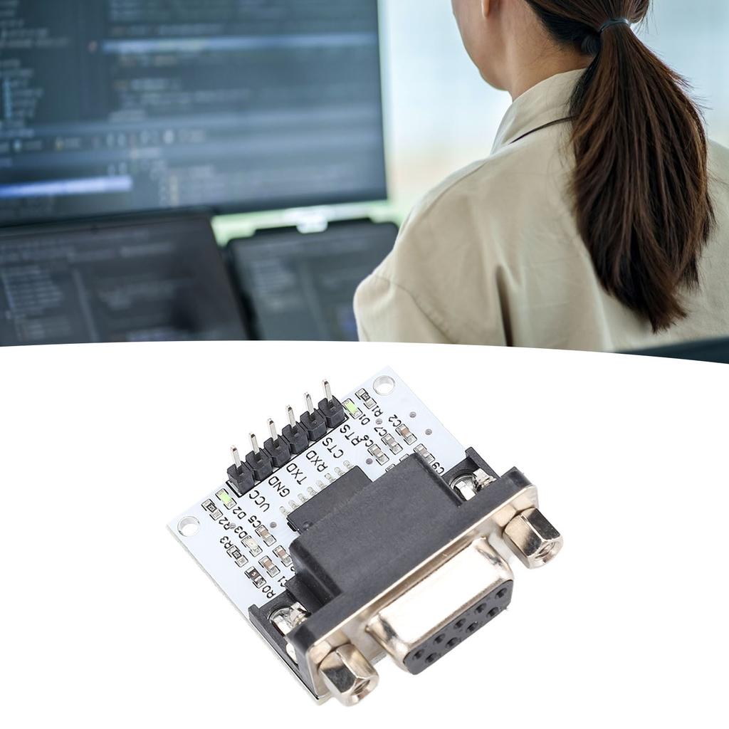 Модуль RS232 к TTL 3-5.5В Питание Чип SP3232 Интерфейс DB9 UART Плата RS232 со светодиодным индикатором