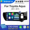 Android Auto Wireless Carplay для Toyota Aqua 2011 2012 2013 - 2017 Bluetooth автомобильный мультимедийный видео радио плеер аксессуары WIFI