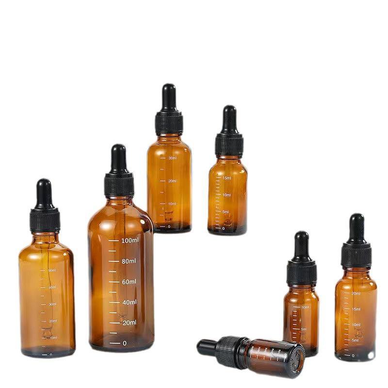 Флакон для эфирного масла из коричневого стекла с капельницей, 10 мл/30 мл, косметический флакон