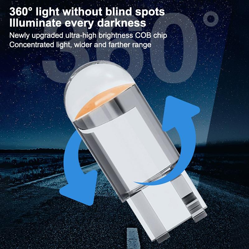 НОВЫЕ 20 ШТ. Автомобильная лампа W5W LED T10 COB Автомобильная клиновая лампа габаритного огня, лампа боковой двери, лампа подсветки приборов, лампа подсветки номерного знака автомобиля 12В 24В