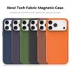 Совместимый чехол для iPhone 17 Pro Max: Кнопка ИИ, Официальная Техническая Ткань, Магнитное Притяжение, Защита Apple 16