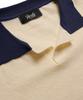 NODU Summer Vivid Color Block Collar Knit [Yellow]