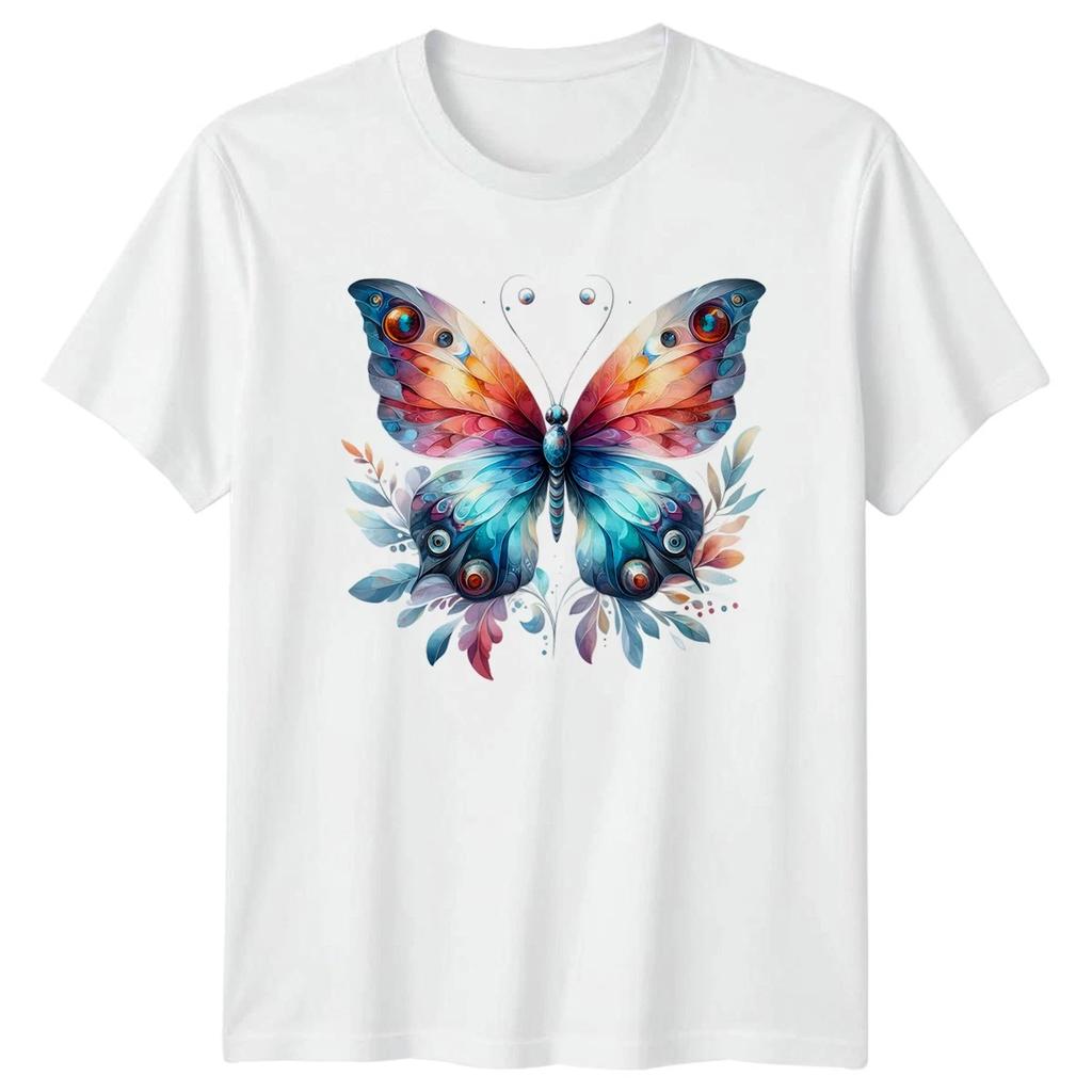 Butterfly Wings Butterflies Animals Mens T-Shirt Womens Tee Graphic Unisex Top