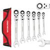 WORKPRO Flex Ratchet Swivel Combination Wrench Adjustable 72 for Automotive and Includes Storage Bag Wrench, Ratchet, Set, Dual-Use Head, Angle,