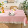 Wind Cotton And Linen French Tablecloth Small Round Table Light Luxury Birthday Photo White Japanese Tablecloth Dormitory Blanket