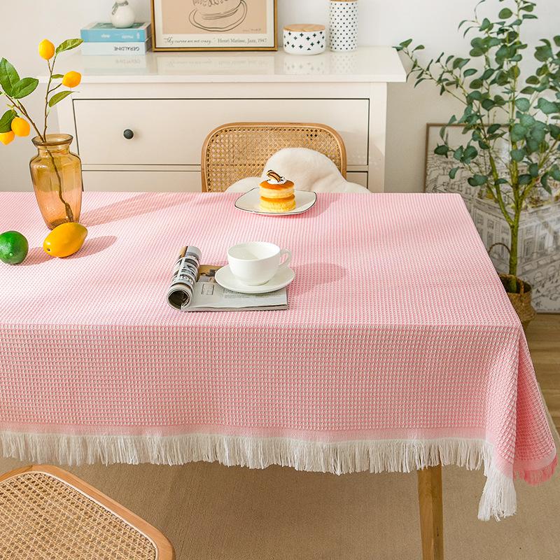 Wind Cotton And Linen French Tablecloth Small Round Table Light Luxury Birthday Photo White Japanese Tablecloth Dormitory Blanket