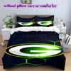 football Logo Pattern Bedding Quilt Set Quilt Cover Pillowcase Home Decoration Birthday Gift (1*duvet cover+ 2*pillowcase, without core)