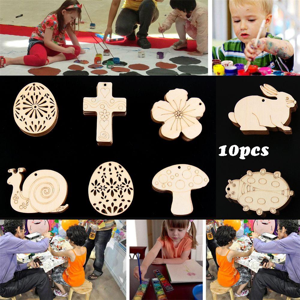 Подвески своими руками Деревянный кролик Пасхальные деревянные щепки Подвесные украшения Пасхальные украшения Пасхальные яйца