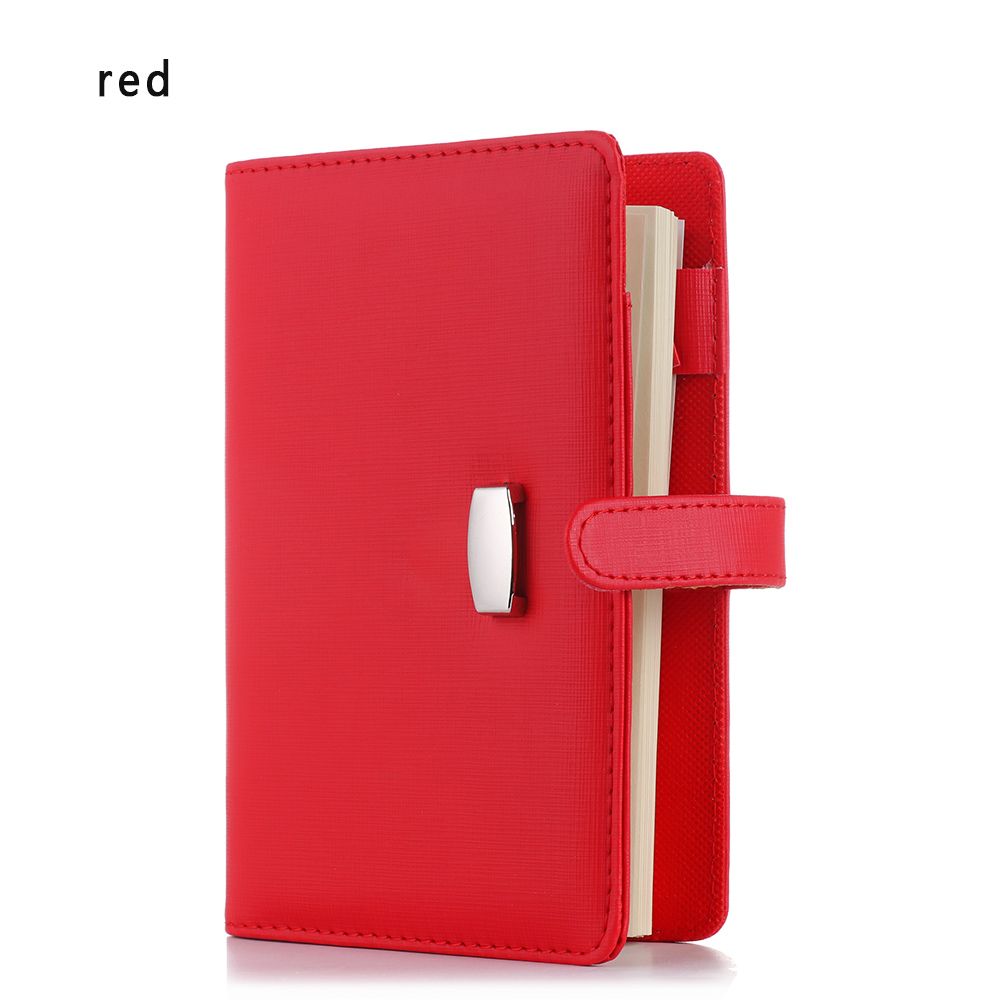 Refillable Card Organizer Ring Binder Leather Loose Leaf Daily Planner File Folder Notepad Notebook