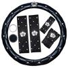 Rhinestone PU Leather Car Interior Decoration Cover Steering Covers Handbrake Gear Shift Lever & Shoulder Protection Cover