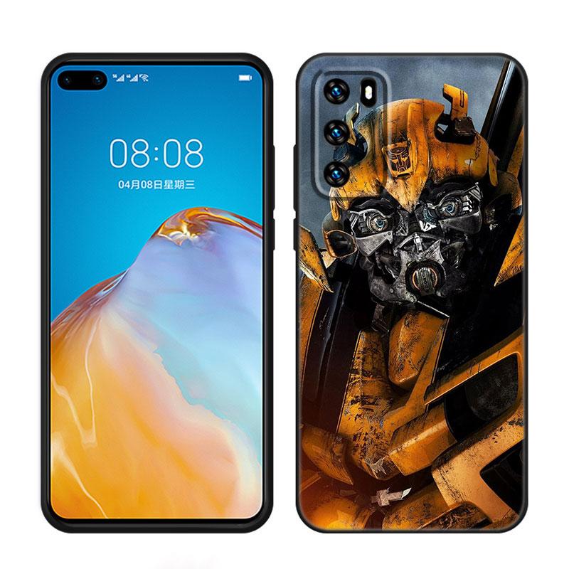 Трансформеры Шмель Черный чехол для телефона Huawei P10 P20 P30 P40 Lite P50 P60 Art P50E P Smart Z 2018 2020 2021 Pro 2019