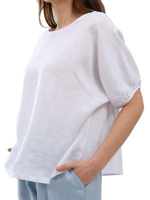 Женский летний топ в европейском и американском стиле с рукавами-фонариками из льна