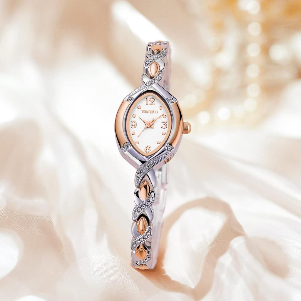 Женские наручные часы TIME100 с Citizen 30M Water, серебристые и розово-золотые, японский механизм, двухцветный дизайн, устойчивость,