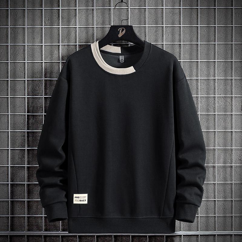 Мужские толстовки из хлопка, уличная одежда, большие размеры 6XL 7XL 8XL, большие размеры, с длинным рукавом, свободные свитера с круглым вырезом, осенняя мода, спортивная одежда