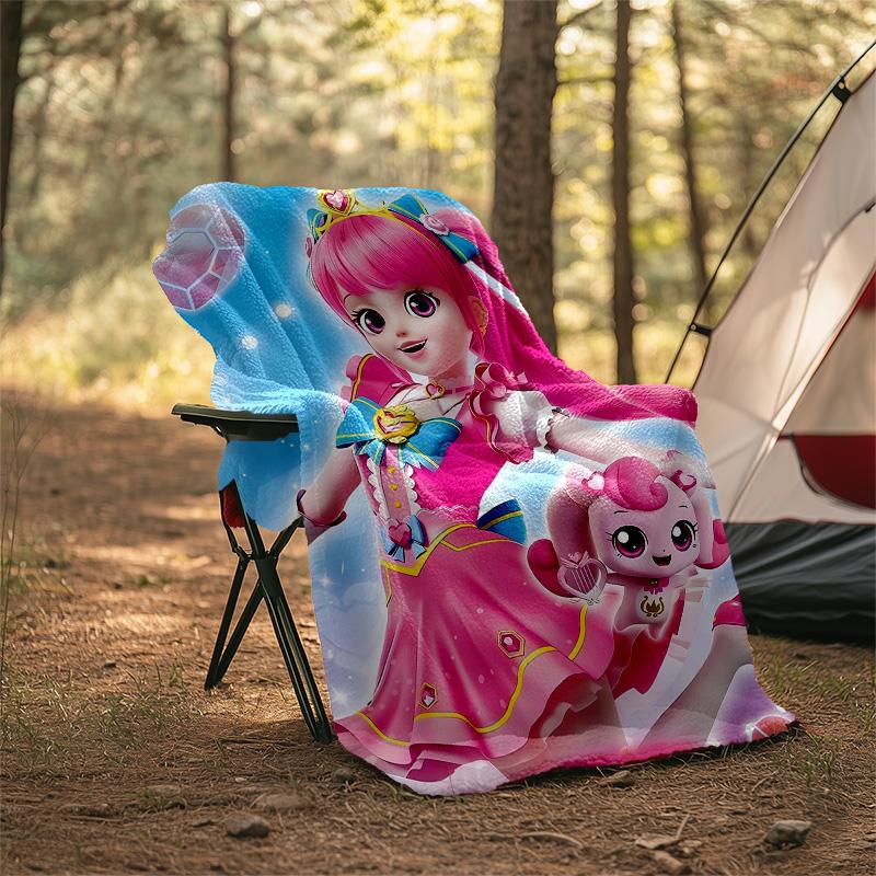 1pc Catch Teenieping Magic Sweethear2 Theme Blanket - Digital Print, Polyester, Cozy for All Seasons, Perfect for Outdoor, and Travel