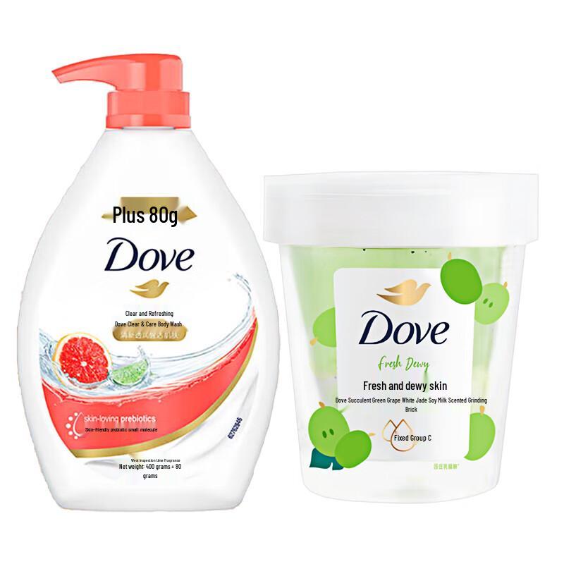 DOVE Набор из двух средств: Гель для душа и Скраб для тела