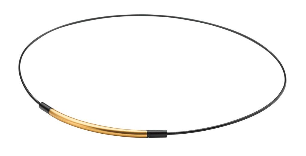 Phiten RAKUWA Neck Wire Necklace, EXTREME Round, Gold/Black, 40cm, for Relieving Shoulder and Neck Pain, Made with Phiten's Advanced Metax Technology