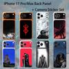 Аниме Берсерк Гатс Для iPhone 17 pro Max/17 pro Полное Покрытие Наклейка Пленка-Обложка Цветная Задняя Защитная Наклейка