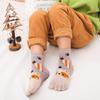 Детские хлопковые носки с мультяшными животными, с раздельным пальцем, до середины икры, возраст 3-12 лет, для мальчиков и девочек